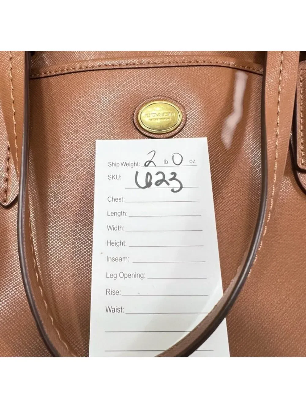Coach Peyton Leather Nancy Satchel Convertible Crossbody British Tan